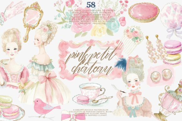 Download Watercolor Rococo Clipart Set - Watercolor Collection