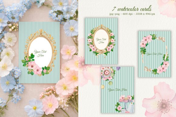 Download Rococo Wild Rose Tea Time Watercolor - Watercolor Collection