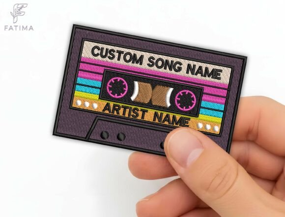 Download Cassette Tape Patch Embroidery Design - Cassette tape Collection