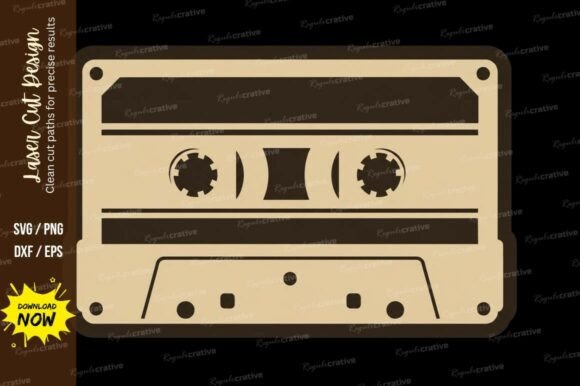 Download Vintage Cassette Tape Laser Cut SVG File - Cassette tape Collection