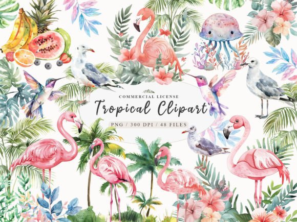 Download Tropical Clipart Watercolor, Cute Summer - Watercolor Collection
