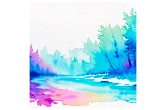 Download Watercolor Painting Forest Landscape - Watercolor Collection